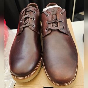 Dunham Mens Clyde Plain Toe Brown Fun Shoes (NWT)